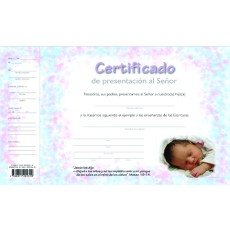 Certificado de presentación de niños