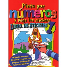 Pinta por números y pega los stickers: Libro 1