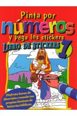 Pinta por números y pega los stickers: Libro 1