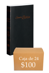 Biblia RVA-2015 Negra tapa blanda - Caja de 24