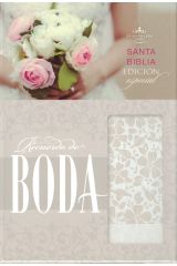 Biblia Recuerdo de Boda RVR 1960 (Blanco floral)