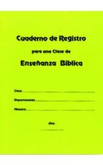 Cuanderno de registro para una clase de enseñanza bíblica