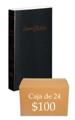 Biblia RVA-2015 Negra tapa blanda - Caja de 24