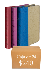 Biblia RVA-2015 Piel europea (Morada/Rojiza/Dos tonos) - Caja de 24